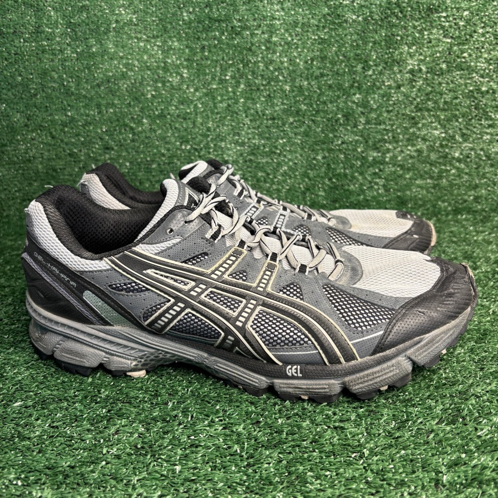 Asics Gel-Kahana 8 Trail Running Mesh Gorpcore Sneakers Grey Mens 14 4E X-Wide